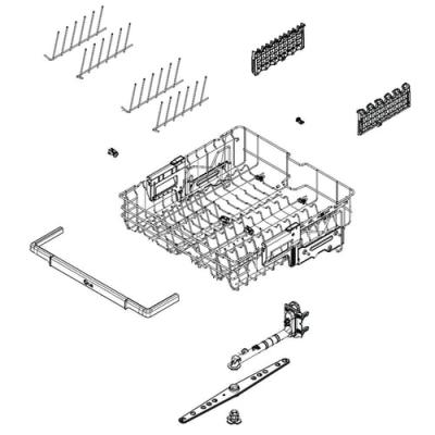 AHB73129207 - Genuine OEM LG Dishwasher Rack Assembly