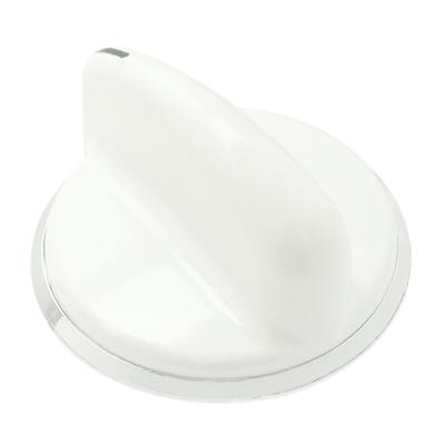 WW02F00278 - Genuine OEM GE Washer/Dryer Selector Knob, White/chrome