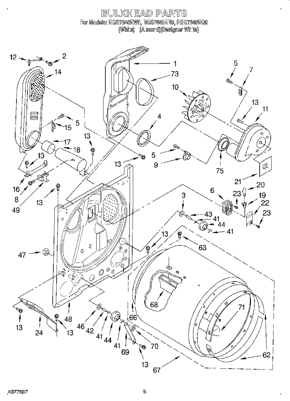 279408 - Genuine OEM Whirlpool Dryer Drum Felt Seal Kit