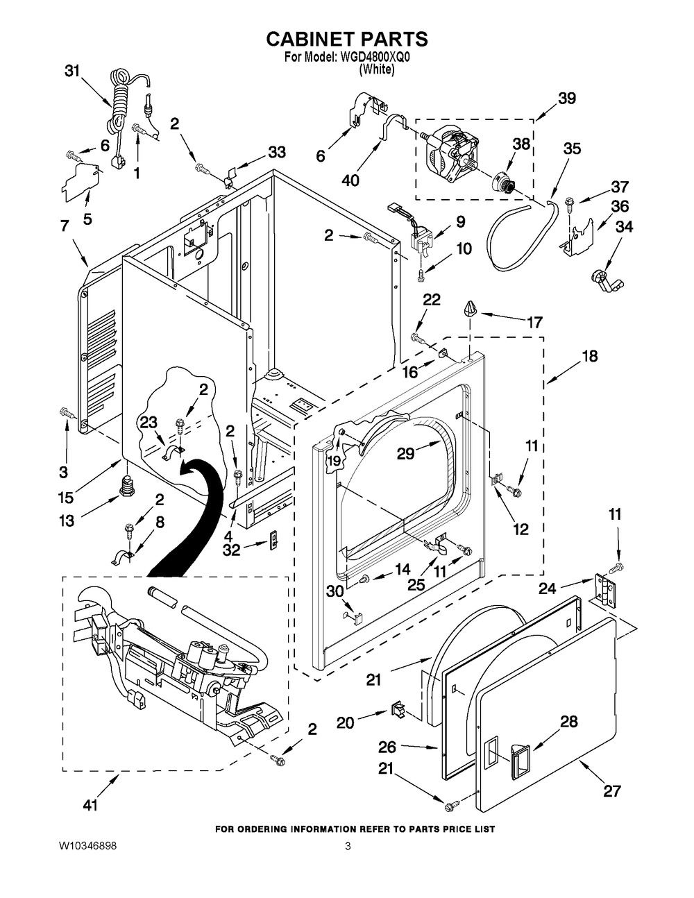 WPW10362431 - Genuine OEM Whirlpool Dryer Door Hinge