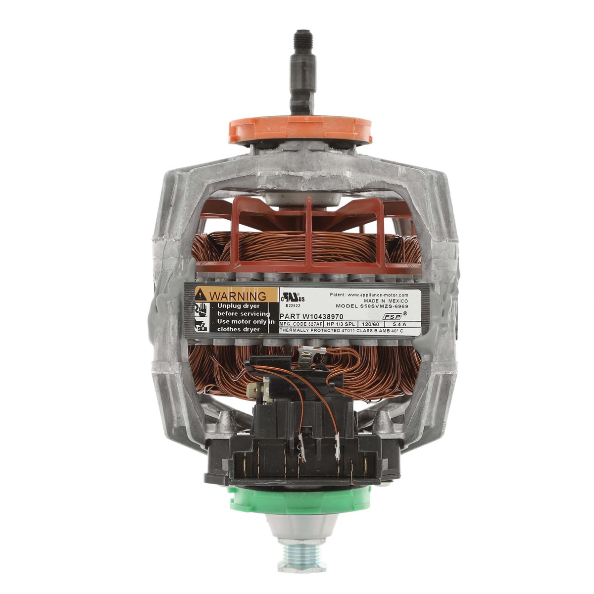 W10841144 - Genuine OEM Whirlpool Dryer Drive Motor with Pulley