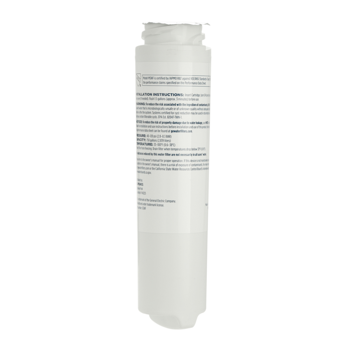 WG03F00675 - Genuine OEM GE Smartwater Refrigerator Water Filter, GSWF