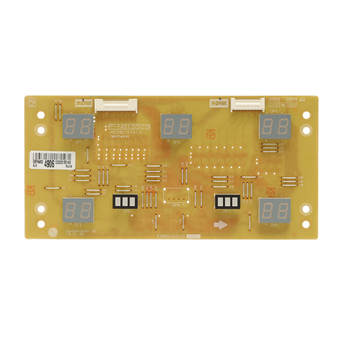 EBR64624906 - Genuine OEM LG Oven Range Stove Display Power Control Board (PCB Assembly)