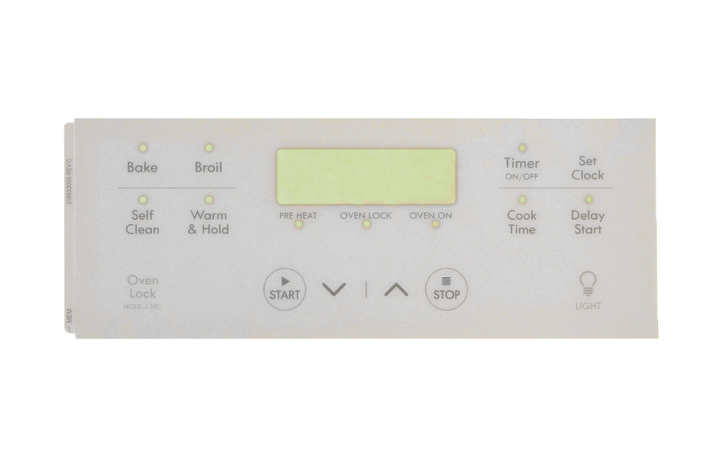 316633003 - Genuine OEM Frigidaire Range Oven Membrane Switch, White