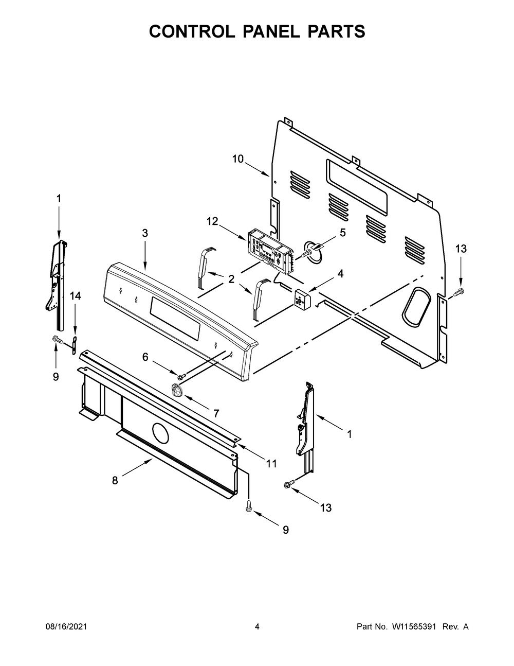 W11536797 - Genuine OEM Whirlpool Range Electronic Control Board