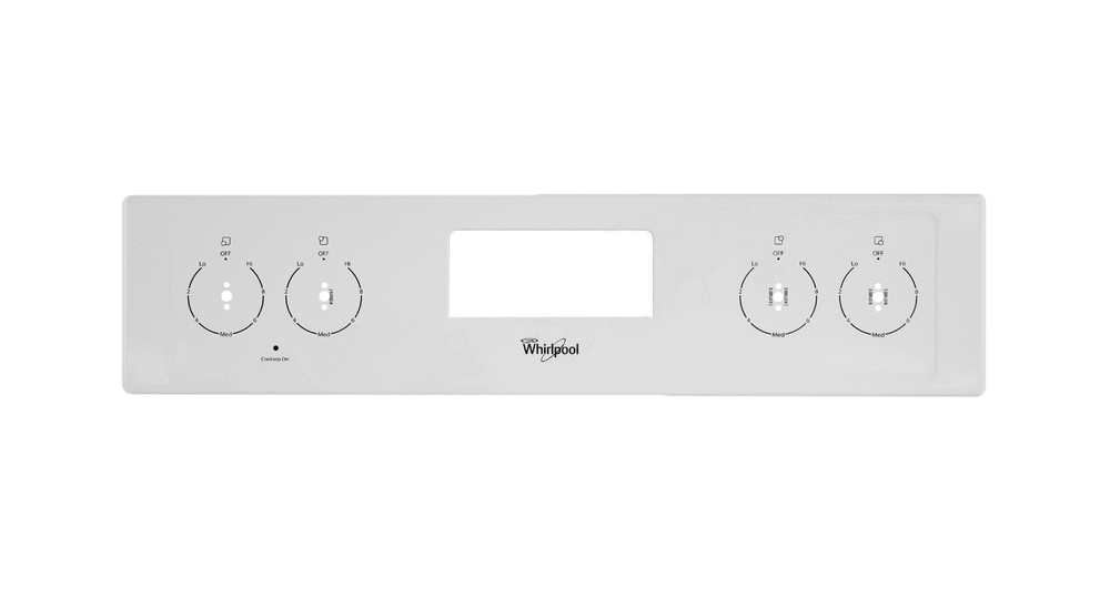 W10714866 - Genuine OEM Whirlpool Range Control Panel, White