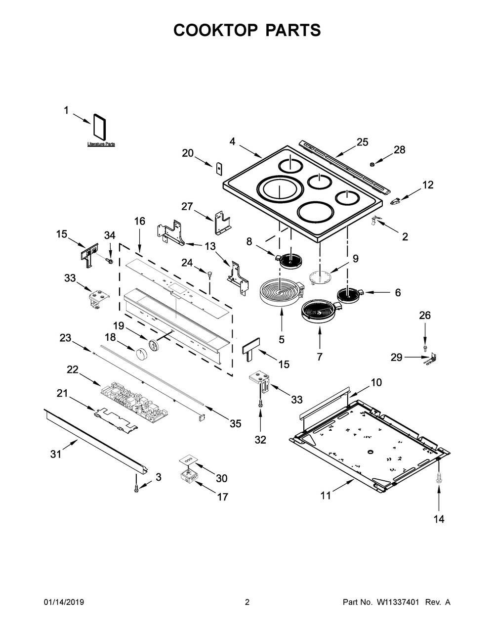 W11339497 - Genuine OEM Whirlpool Range Electronic Control Board