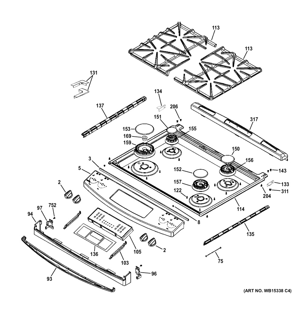 WS01L11286 - Genuine OEM GE Range Upper Manifold Panel