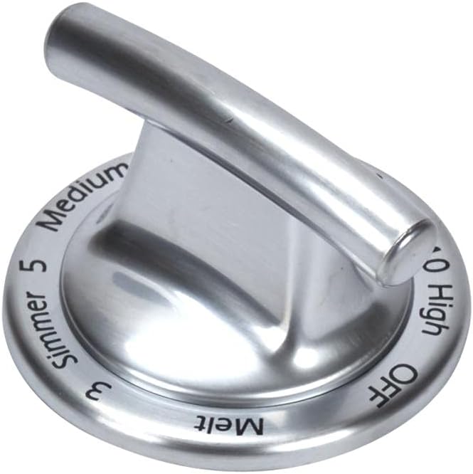 WP74011580 - Genuine OEM Whirlpool Range Burner Control Knob, Stainless