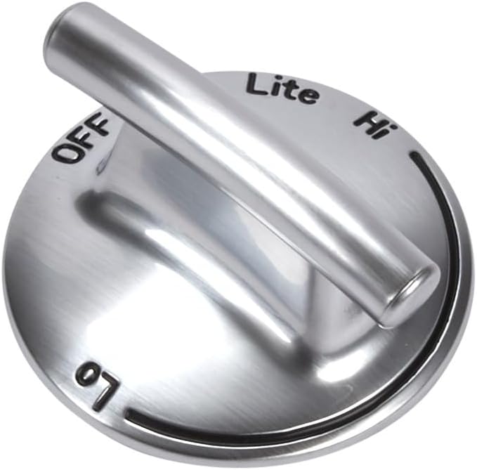 WP74009147 - Genuine OEM Whirlpool Range Burner Control Knob, Stainless
