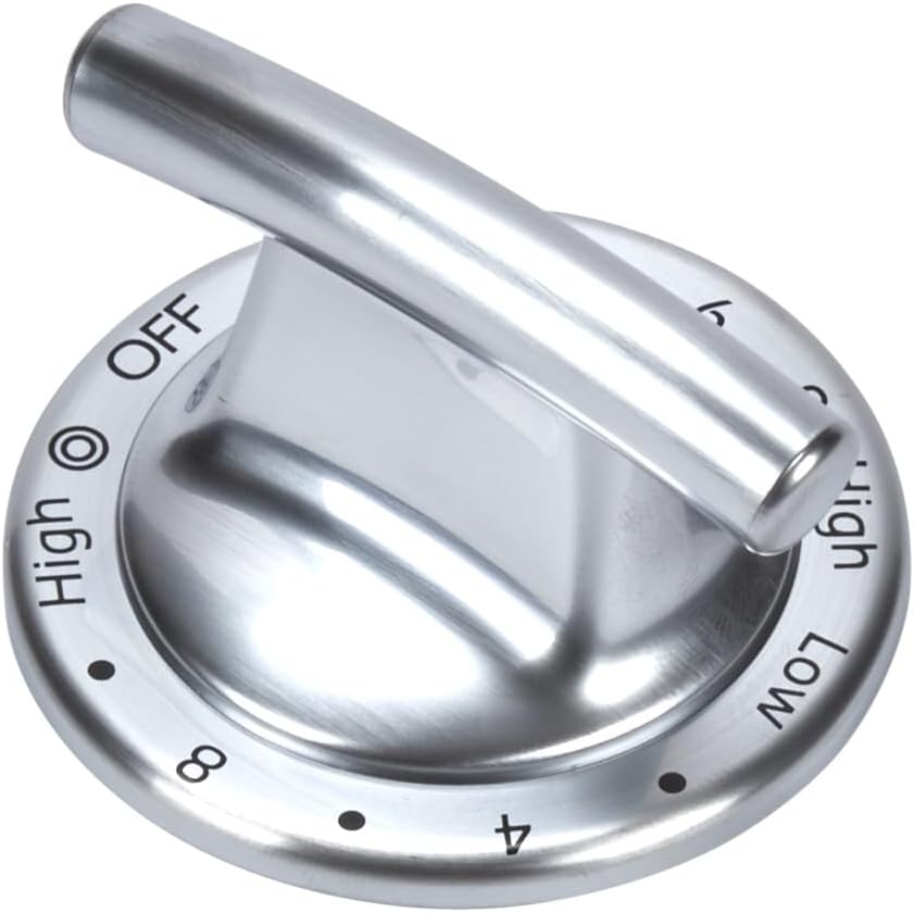 WP74011550 - Genuine OEM Whirlpool Range Burner Control Knob, Stainless