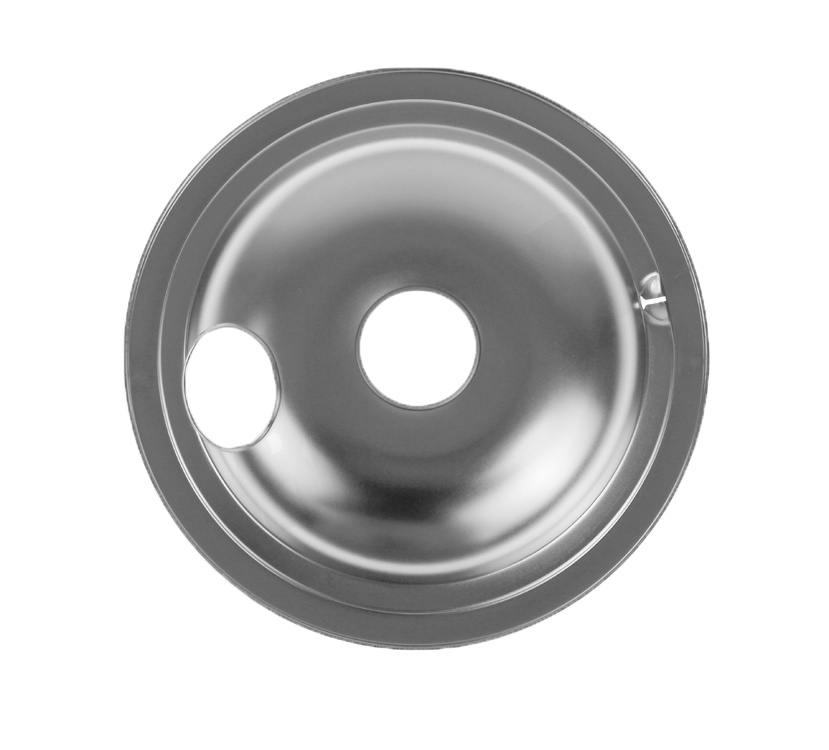 WS01L00407 - Genuine OEM GE Range Drip Bowl, Chrome, 8"