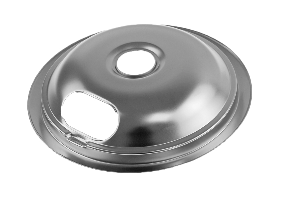 WG02A00744 - Genuine OEM GE Range Drip Bowl, Chrome, 8"