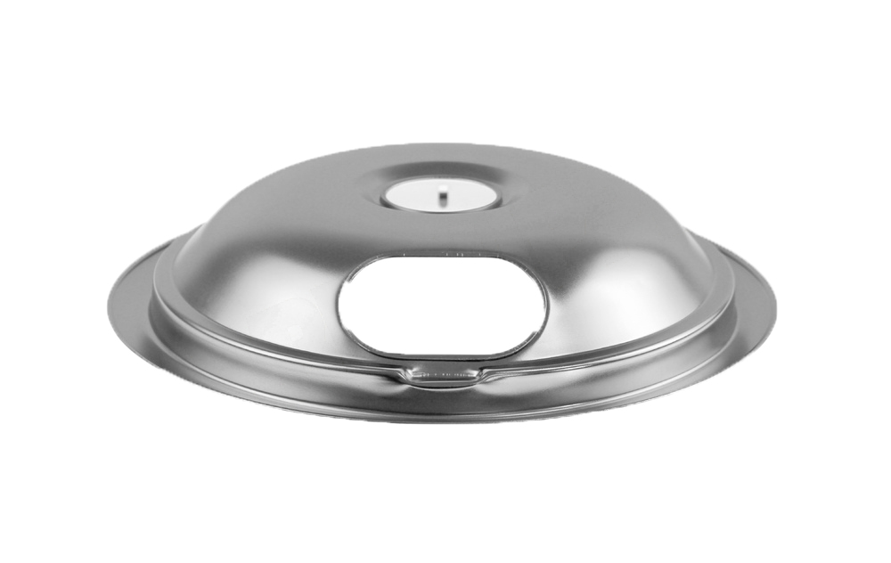 WG02A00744 - Genuine OEM GE Range Drip Bowl, Chrome, 8"