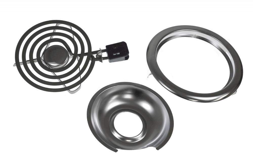 WG02A00705 - Genuine OEM GE Range Coil Surface Element & Drip Bowl Set, 6", 1500W
