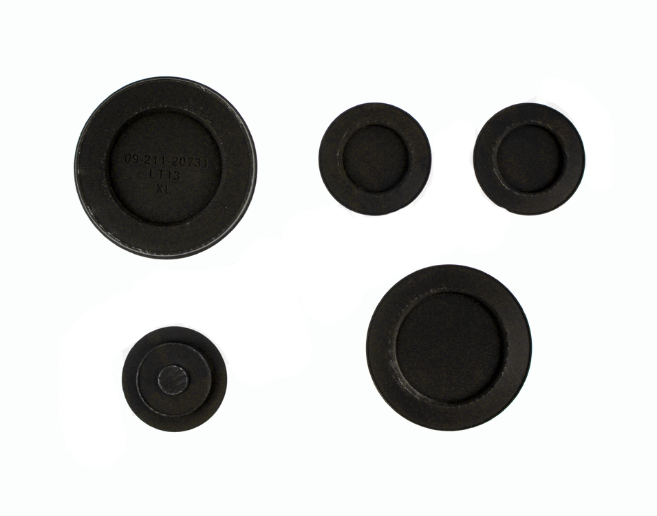 W10876582 - Genuine OEM Whirlpool Range Surface Burner Cap Set, Black