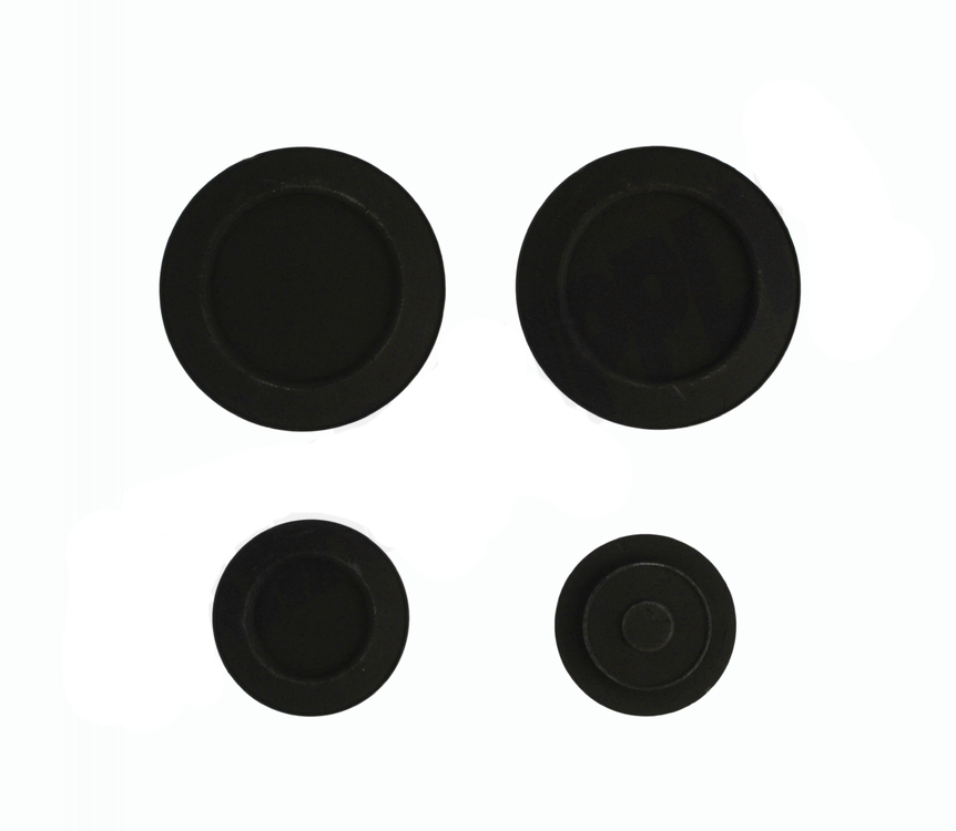 W11161846 - Genuine OEM Whirlpool Range Surface Burner Cap Set, Black