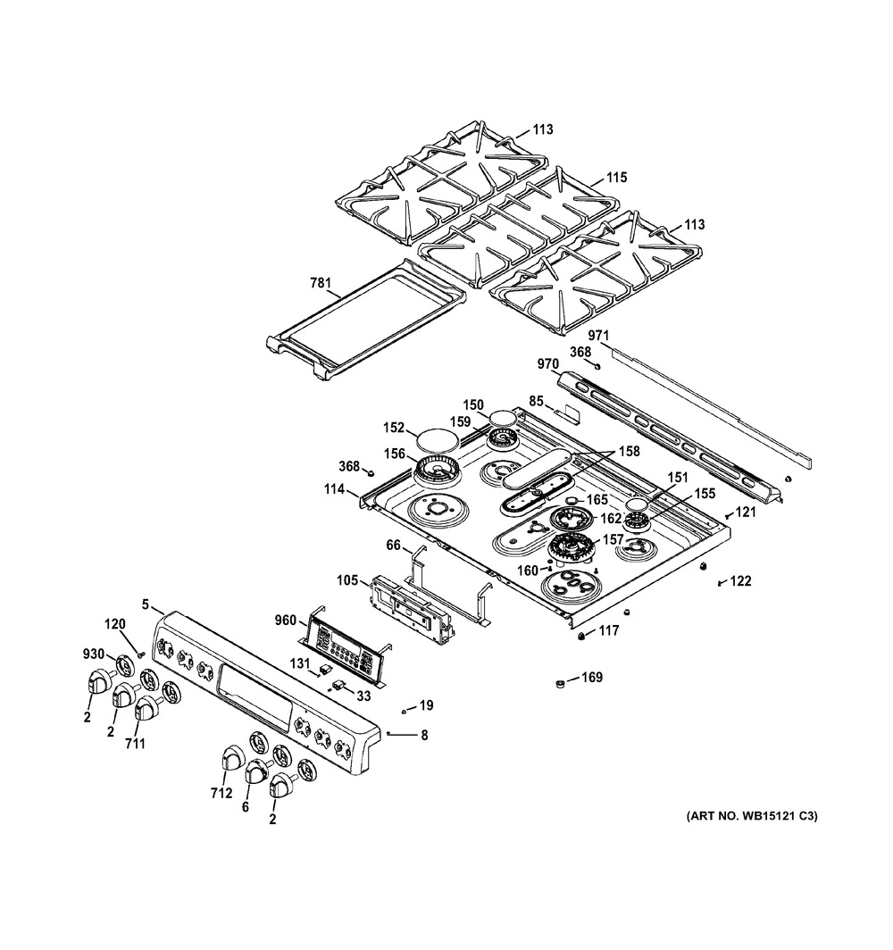 WS01L00512 - Genuine OEM GE Range Griddle