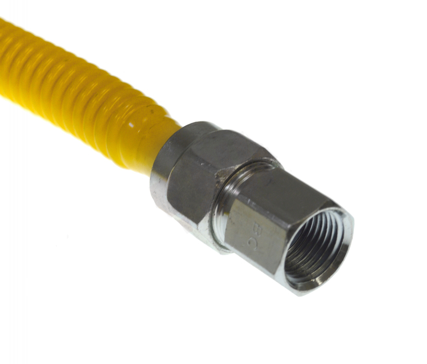 CSSC54-48 - Genuine OEM Universal ProCoat Stainless Steel Gas Connector, 1/2" Yellow Tube With Fittings, 48"