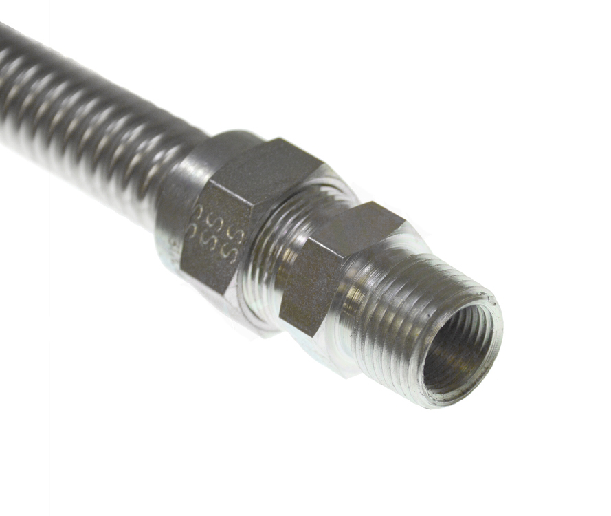 D9000029 - Genuine OEM Universal Stainless Steel Gas Connector Flexline 1/2" FIP x 1/2" FIP, 48"