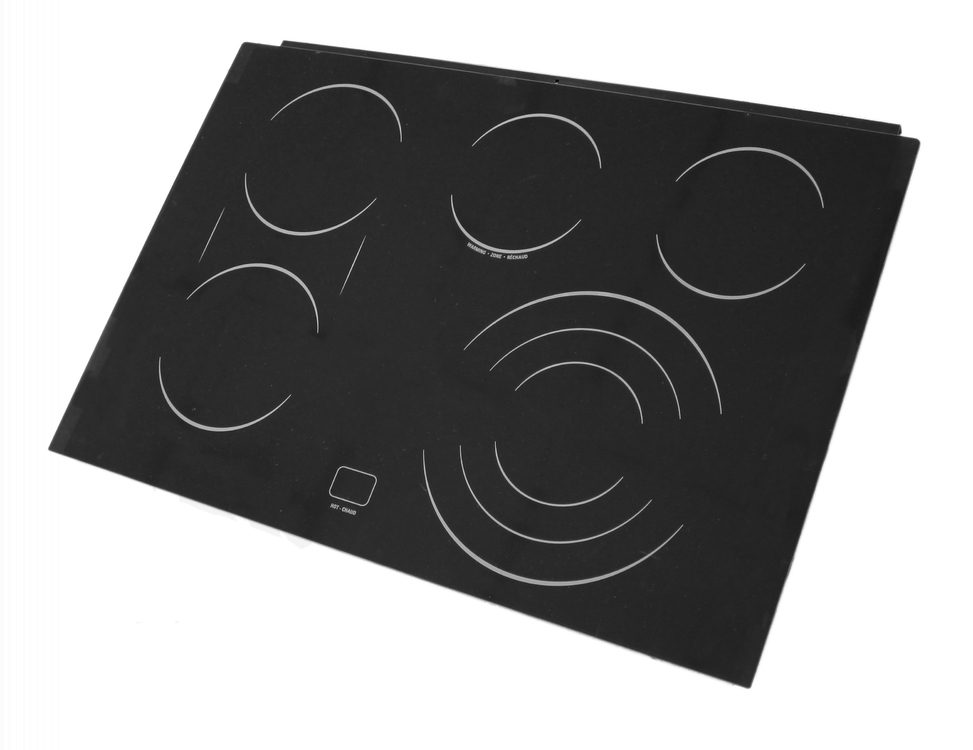 WS01L12305 - Genuine OEM GE Range Main Cooktop Glass, Black