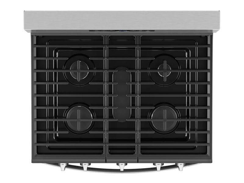 30" Whirlpool Gas Range with Air Cooking Technology and Steam Clean - WFGS4530SZ