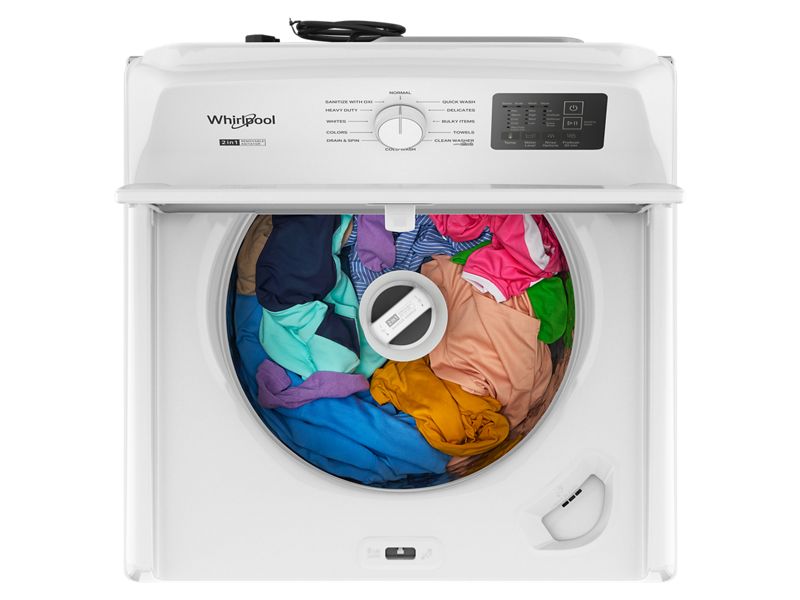27" Whirlpool Top Load Washer with 2-in-1 Removable Agitator - WTW4107SW