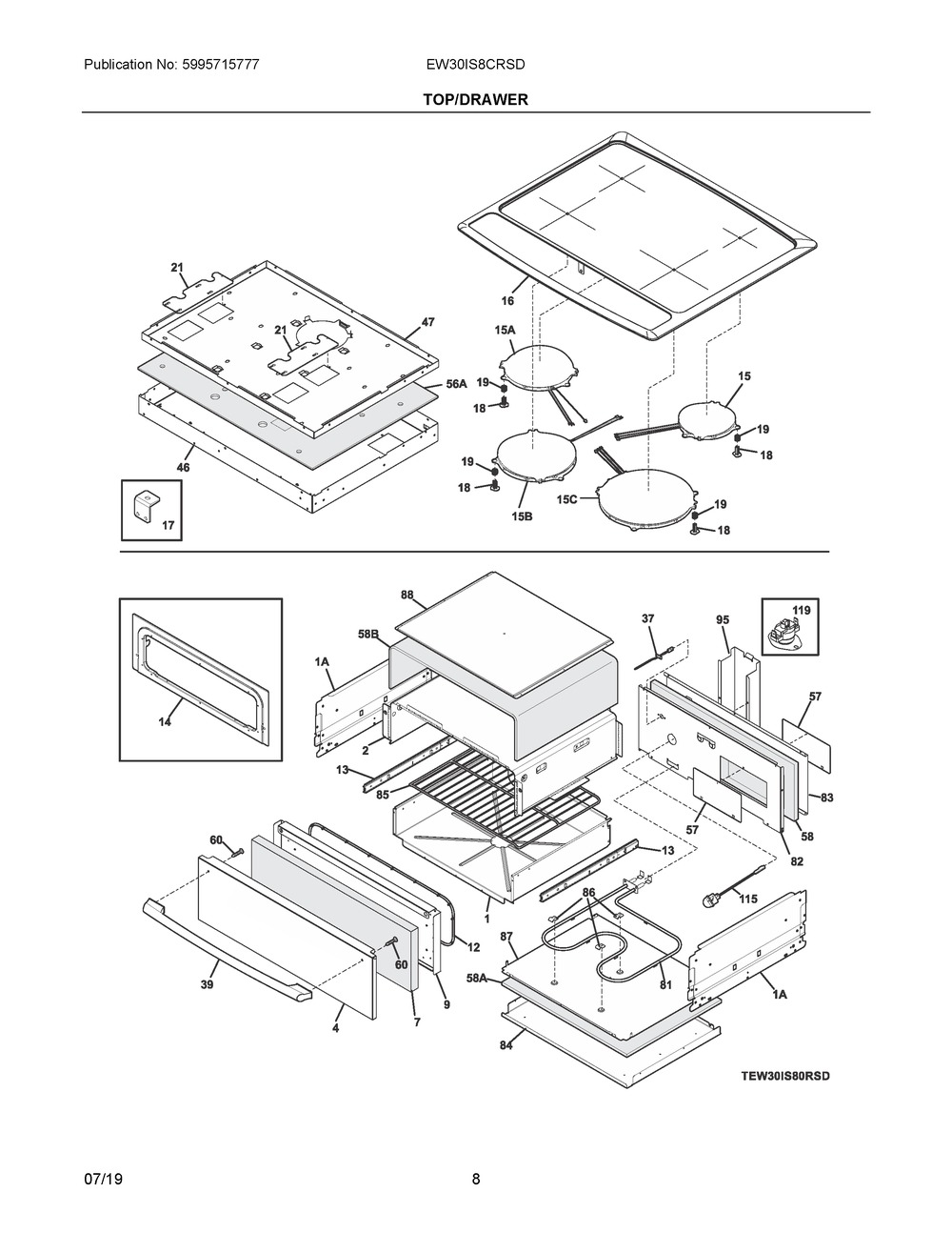 318385600 - Genuine OEM Frigidaire Range Drawer Glide