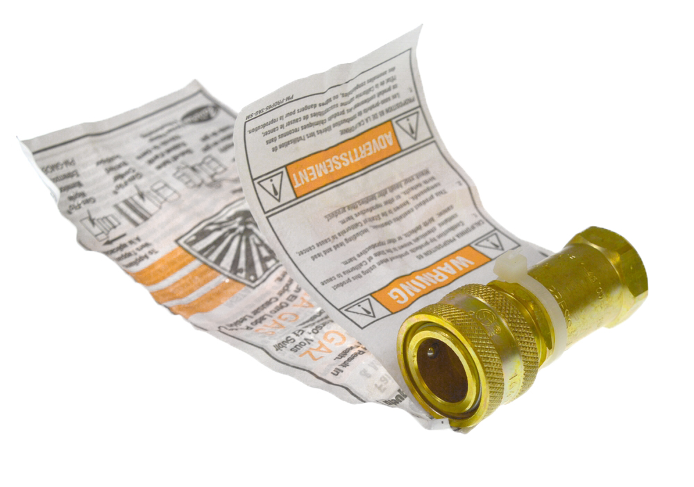 QD-GMC6-6F - Genuine OEM Fairview Valved Brass Coupler Propane, 3/8"