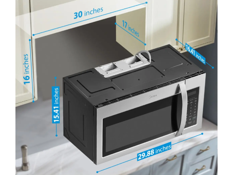 30" Midea 1.7 Cu. Ft. Over-The-Range Microwave Oven - MMO17S12ASTC