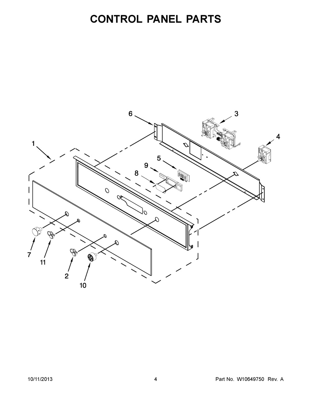W10158966 - Genuine OEM Whirlpool Range Element Rotary Switch
