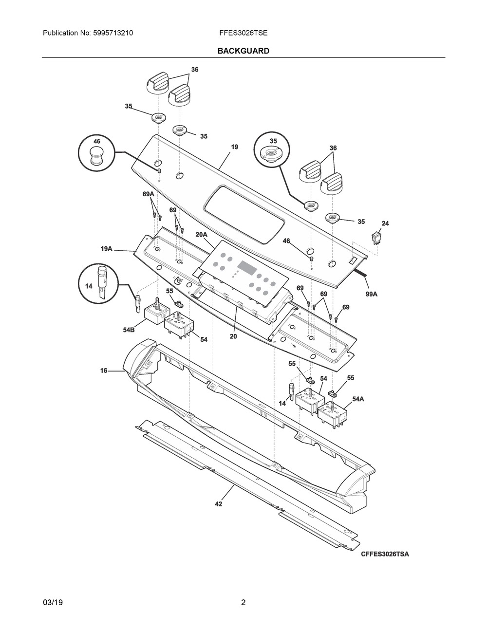 318191023 - Genuine OEM Frigidaire Range Surface Element Switch