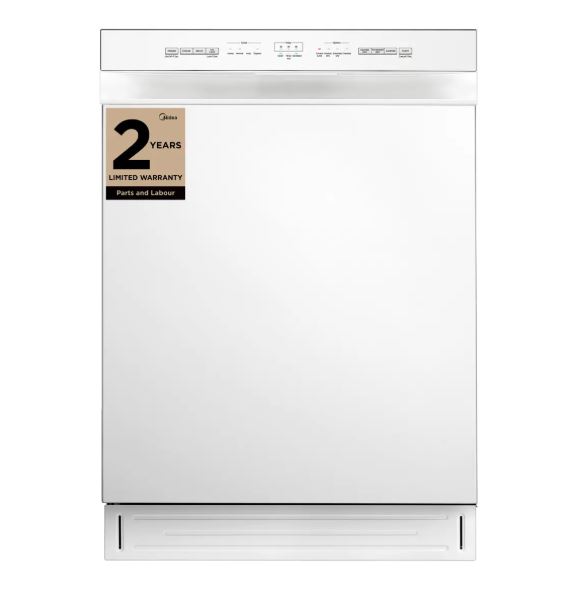 MDF24P1BWW - Genuine OEM Midea 24" Front Control 2-Rack Hybrid Tub Dishwasher