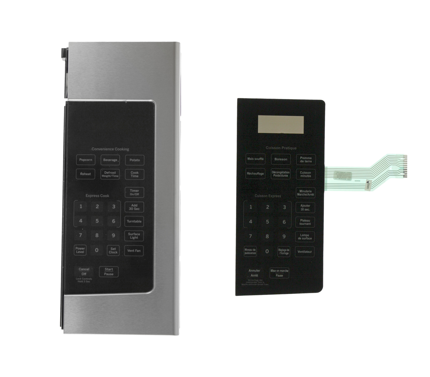 WG02F07238 - Genuine OEM GE Microwave Control Panel Assembly, Stainless