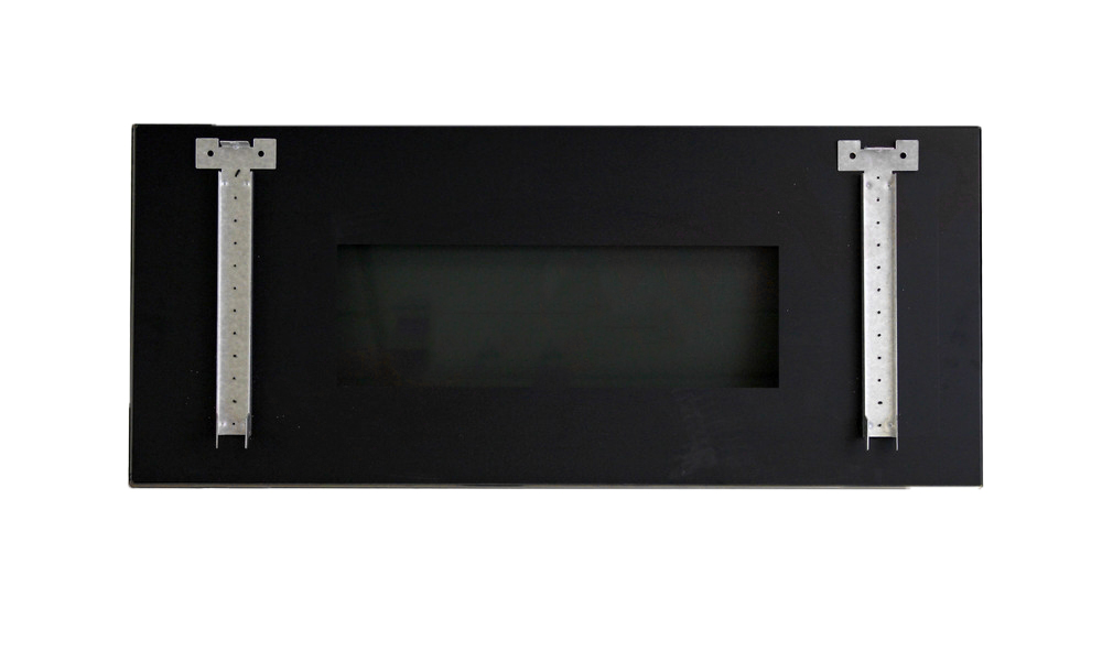 W10457801 - Genuine OEM Whirlpool Microwave Door Glass Assembly, Stainless Steel