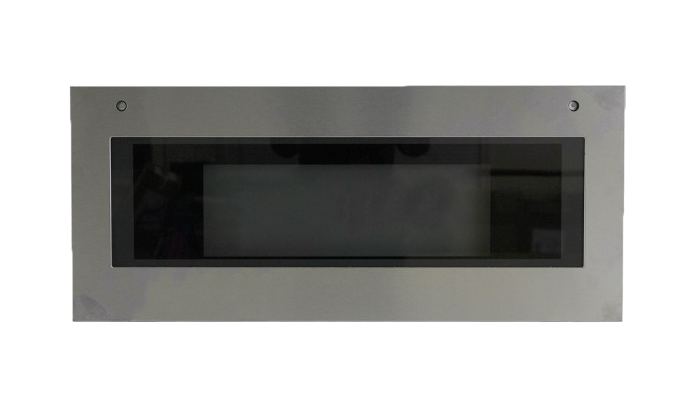 W10457801 - Genuine OEM Whirlpool Microwave Door Glass Assembly, Stainless Steel