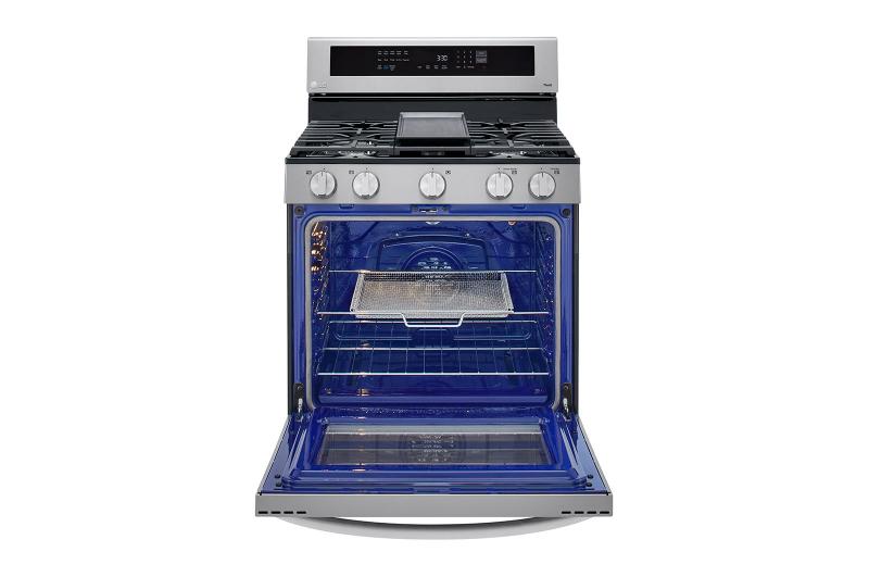 30" LG 5.8 Cu. Ft. Smart Wi-Fi Enabled True Convection InstaView Gas Range With Air Fry - LRGL5825F