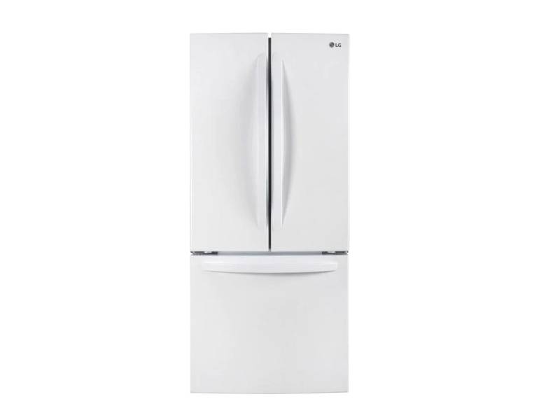 30" LG 21.8 cu.ft. Capacity French Door Refrigerator in White  - LRFNS2200W