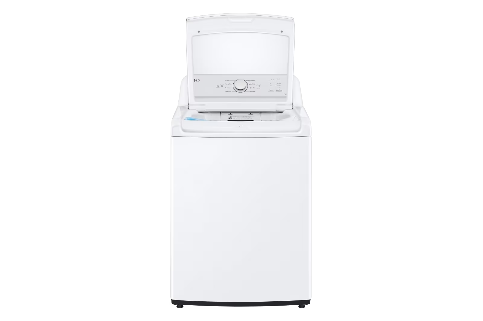 27" LG 4.8 Cu. Ft. Top Load Washer with Agitator and SlamProof Glass Lid in White - WT6105CW