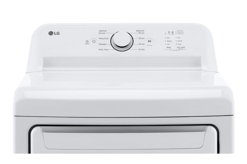 27" LG 7.3 Cu. Ft. Electric Dryer with Ultra Large Capacity and Sensor Dry - DLE6100W