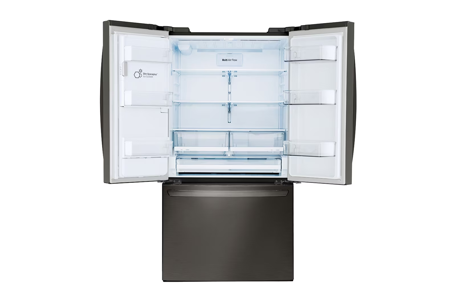 36" LG 28 Cu. Ft. French Door Refrigerator with Slim SpacePlus Ice and Water dispenser - LRFS28XBD