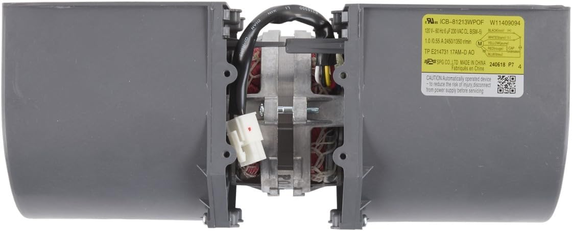 W11441128 - Genuine OEM Whirlpool Microwave Hood Fan Motor