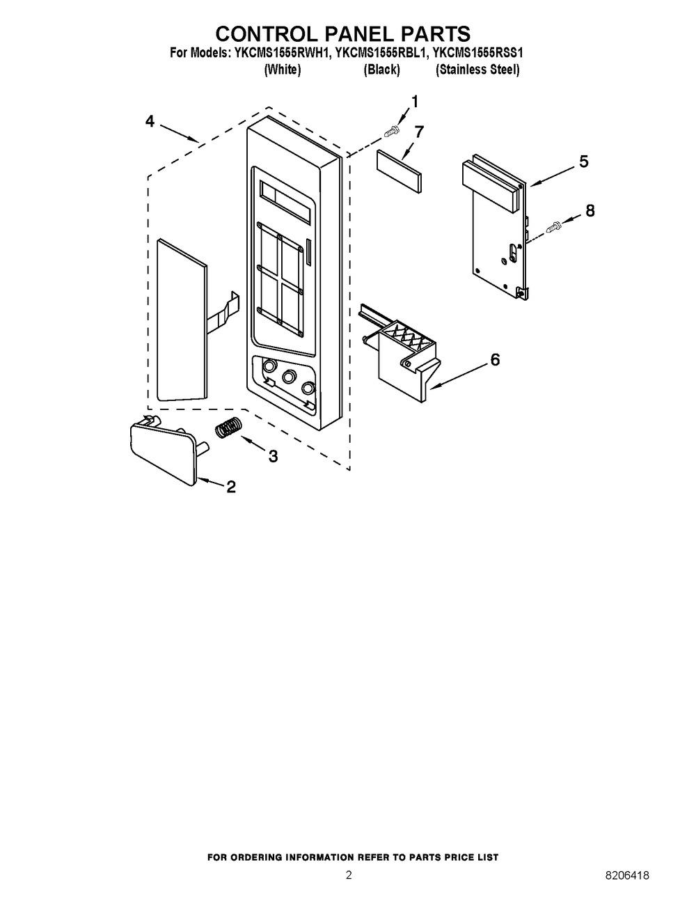WP8205451 - Genuine OEM Whirlpool Microwave Release Lever