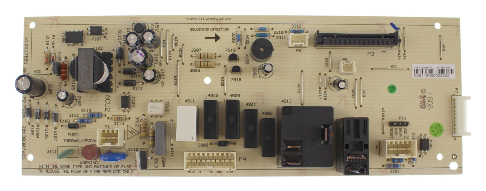 WPW10661208 - Genuine OEM Whirlpool Microwave Electronic Control Board