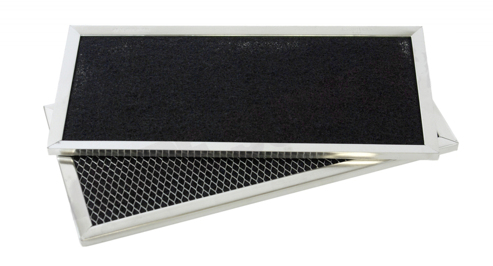 6800 - Genuine OEM Whirlpool Microwave Range Hood Charcoal Odour Filters, 2/Pack, 12-1/4" x 5-5/8"