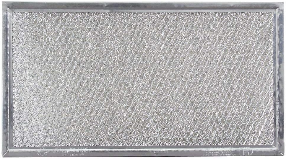 8206229A - Genuine OEM Whirlpool Microwave Range Hood Aluminum Grease Filter, 10-11/16" x 5-7/8" x 1/16"