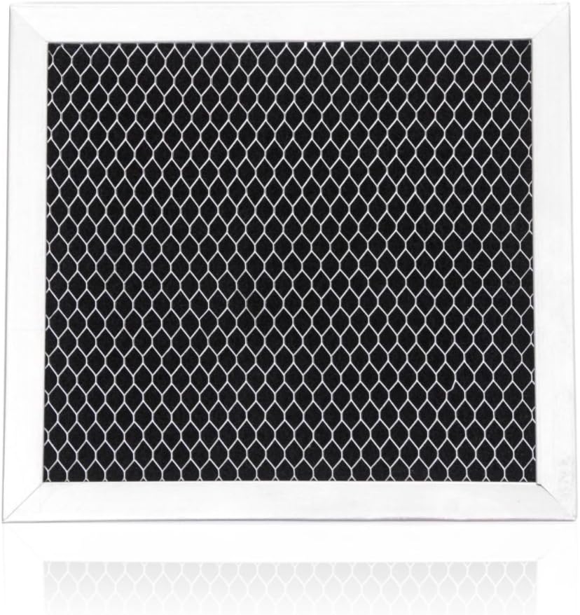 8206444A - Genuine OEM Whirlpool Microwave Range Hood Charcoal Odour Filter, 6-11/32" x 6-7/8" x 3/8"