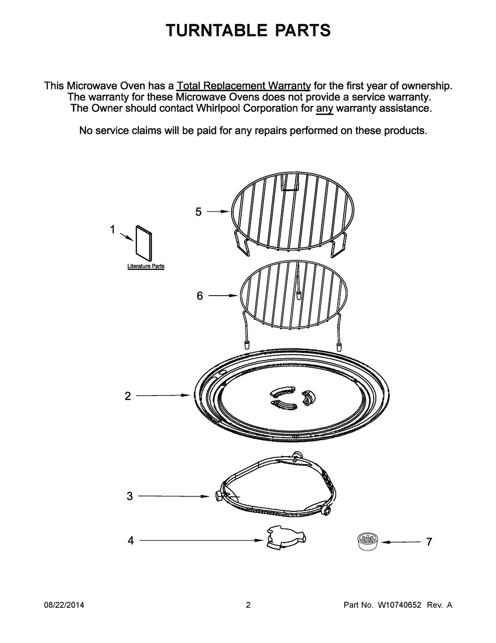 WPW10451786 - Genuine OEM Whirlpool Microwave Glass Cooking Tray