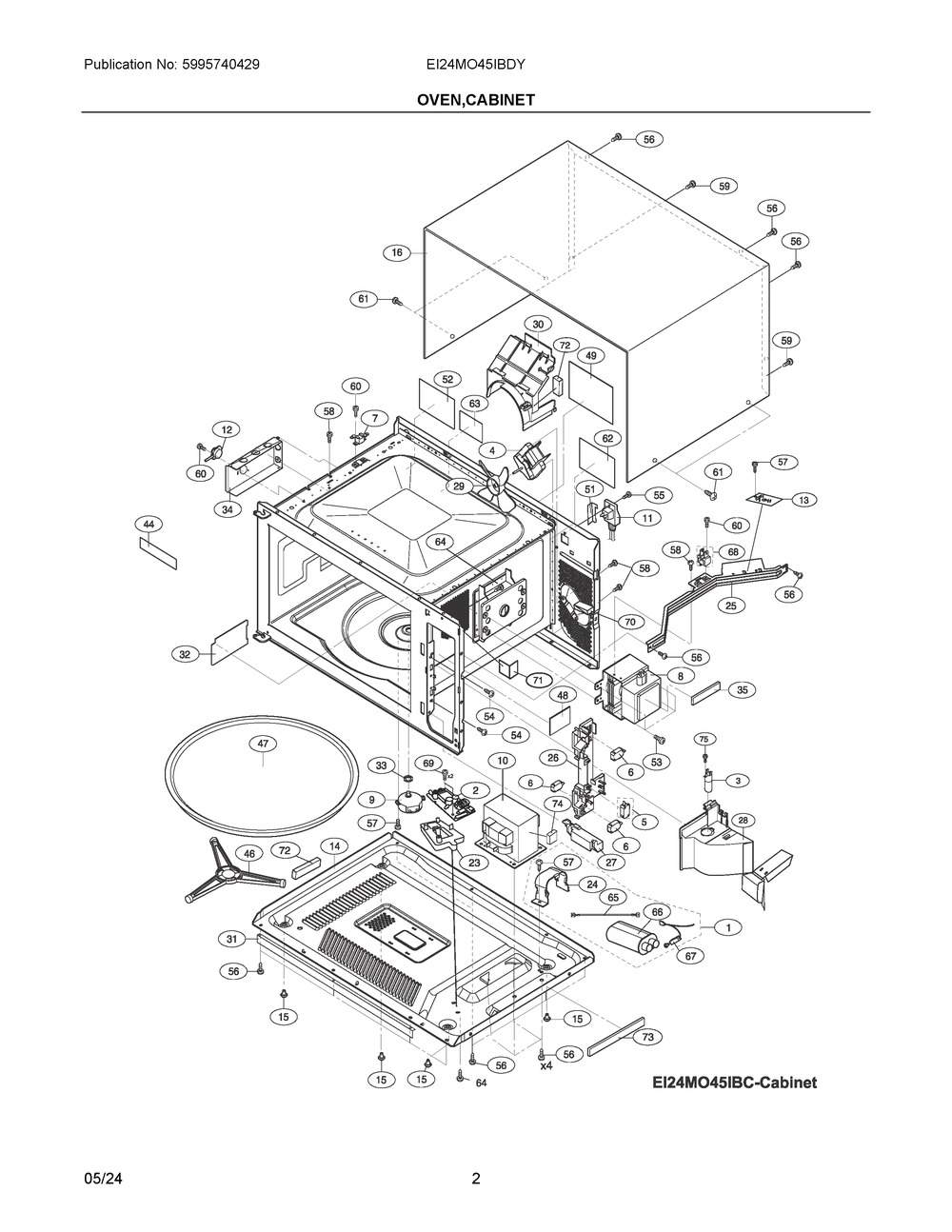 5304440021 - Genuine OEM Frigidaire Microwave Turntable Motor