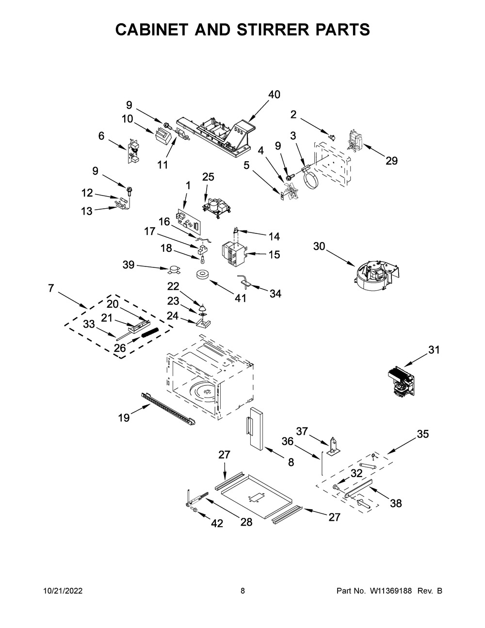 WPW10120235 - Genuine OEM Whirlpool Microwave Release Rod